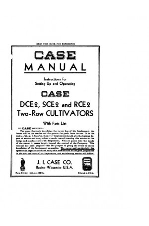 Case IH RCE2 Operator`s Manual