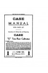 Case IH E Operator`s Manual