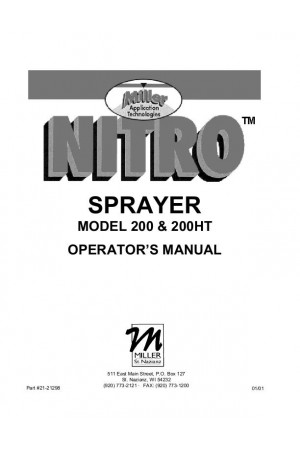 New Holland Nitro 200, Nitro 200HT Operator`s Manual