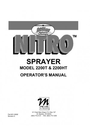 New Holland Nitro 2200HT, Nitro 2200T Operator`s Manual