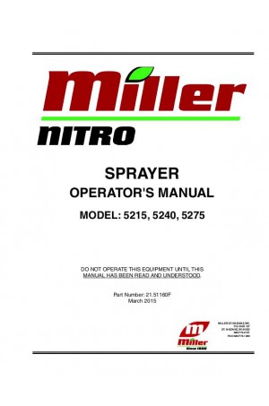 New Holland Nitro 5215, Nitro 5240, Nitro 5275 Operator`s Manual