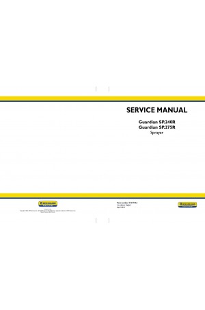 New Holland Guardian SP.240R, Guardian SP.275R Service Manual