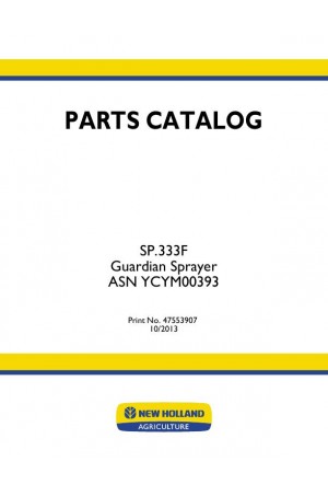 New Holland Guardian SP.333F Parts Catalog