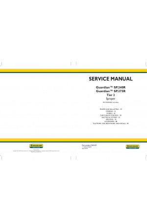 New Holland Guardian SP.240R, Guardian SP.275R Service Manual