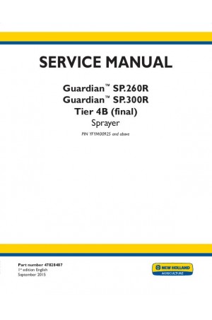 New Holland Guardian SP.260R, Guardian SP.300R Service Manual