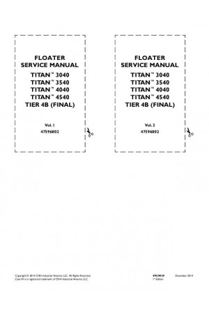 Case IH Titan 3040, Titan 3540, Titan 4040, Titan 4540 Service Manual