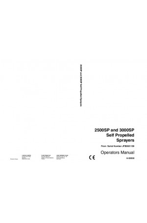 Case IH SP2500, SP3000 Operator`s Manual