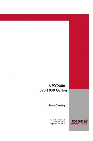 Case IH 2800, NPX2800 Parts Catalog