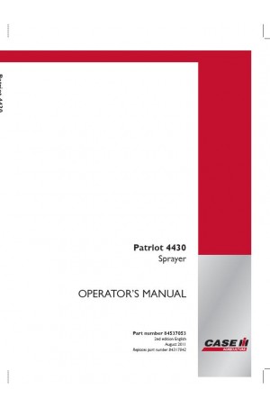 Case IH Patriot 4430 Operator`s Manual