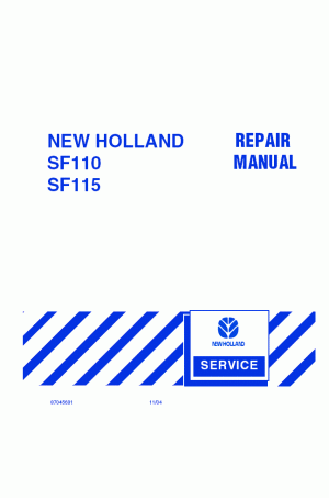 New Holland SF110, SF115 Service Manual
