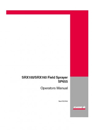 Case IH SRX100, SRX160 Operator`s Manual