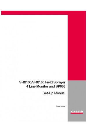 Case IH 4, SRX100, SRX160 Operator`s Manual