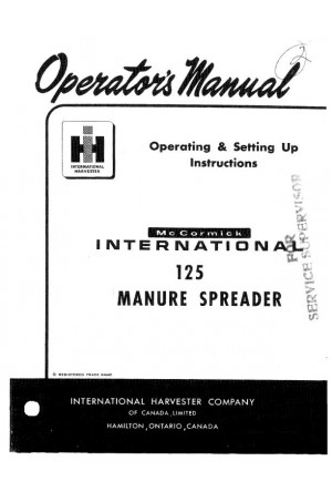 Case IH 125 Operator`s Manual