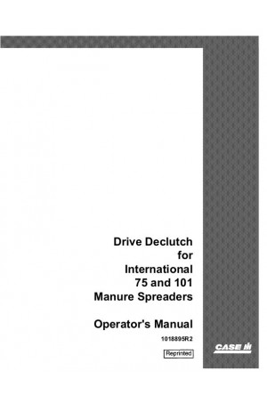 Case IH 101, 75 Operator`s Manual