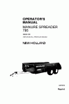New Holland 795 Operator`s Manual
