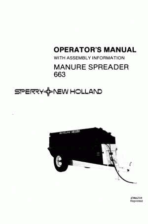New Holland 663 Operator`s Manual