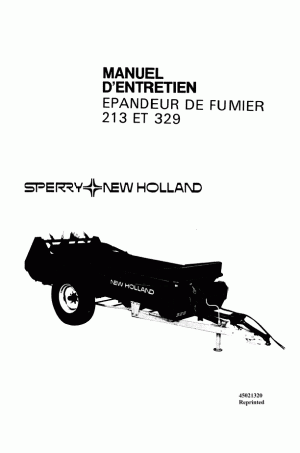 New Holland 213, 329 Operator`s Manual