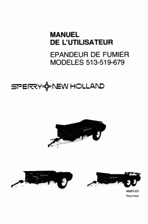 New Holland 513, 519, 679 Operator`s Manual