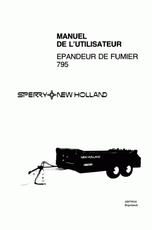 New Holland 795 Operator`s Manual