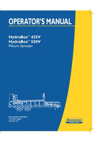 New Holland 425V, 550V Operator`s Manual