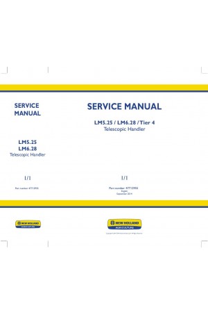 New Holland LM5.25, LM6.28 Service Manual