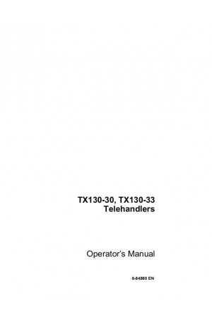Case TX130-30, TX130-33 Operator`s Manual
