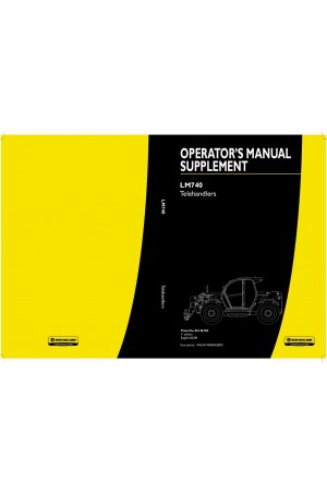 New Holland CE LM740 Operator`s Manual