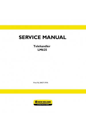 New Holland CE LM625 Service Manual