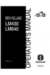New Holland LM430, LM640 Operator`s Manual