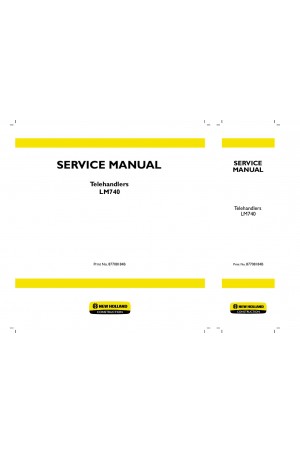 New Holland CE LM740 Service Manual