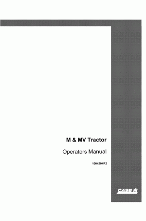 Case IH M, MV Operator`s Manual