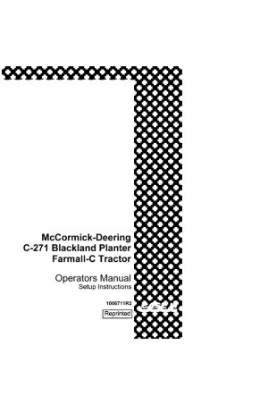 Case IH C-271 Operator`s Manual
