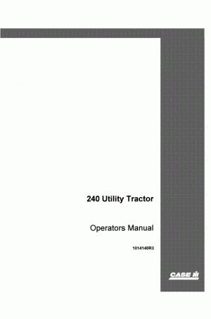 Case IH 240 Operator`s Manual