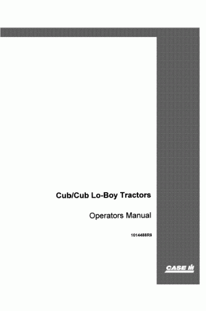 Case IH CUB LOBOY Operator`s Manual
