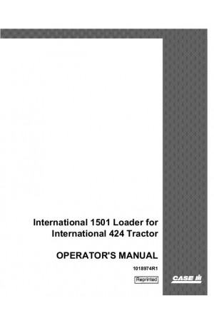 Case IH 1501, 424 Operator`s Manual
