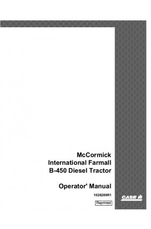 Case IH B-450 Operator`s Manual