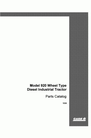 Case IH 900, 900B, 920 Parts Catalog