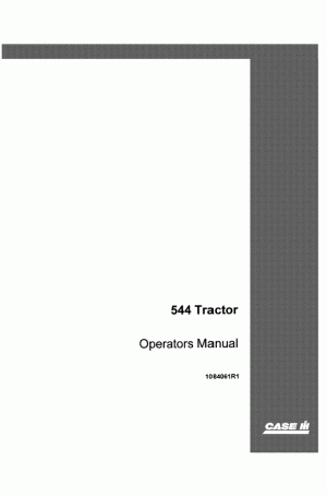 Case IH 544 Operator`s Manual