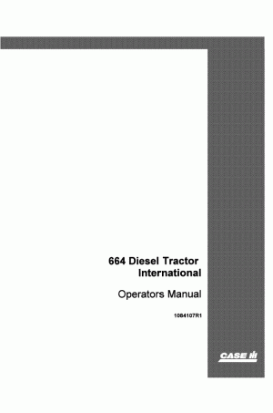 Case IH 664 Operator`s Manual