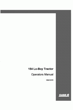 Case IH 154, CUB-154 Operator`s Manual