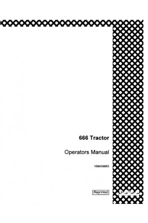 Case IH 666 Operator`s Manual