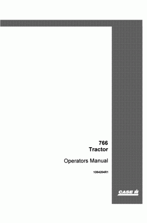 Case IH 766 Operator`s Manual