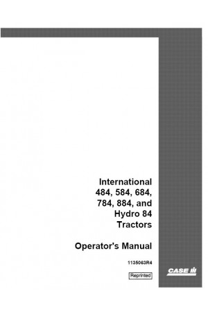 Case IH 484, 584, 684, 784, 84 Operator`s Manual