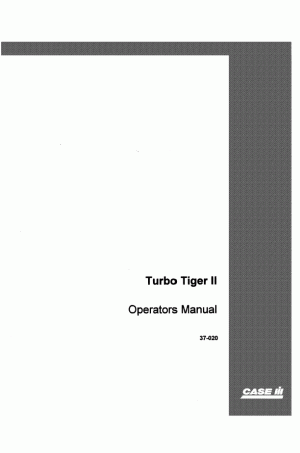 Case IH TIGER II Operator`s Manual