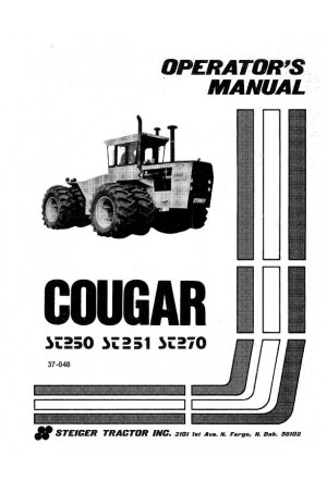 Case IH ST250, ST251, ST270 Operator`s Manual