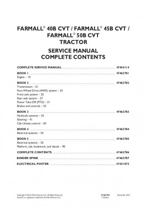 Case IH Farmall 40B, Farmall 45B, Farmall 50B Service Manual