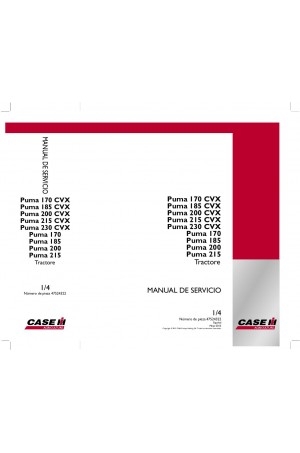 Case IH Puma 170, Puma 185, Puma 200, Puma 215, Puma 230 Service Manual