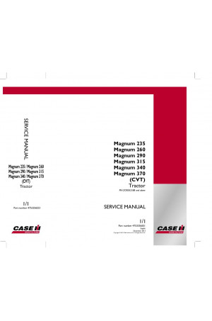 Case IH Magnum 235, Magnum 260, Magnum 290, Magnum 315, Magnum 340, Magnum 370 Service Manual