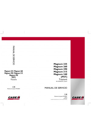 Case IH Magnum 235, Magnum 260, Magnum 290, Magnum 315, Magnum 340 Service Manual