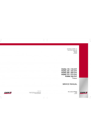 Case IH Puma 170, Puma 185, Puma 200, Puma 215, Puma 230 Service Manual